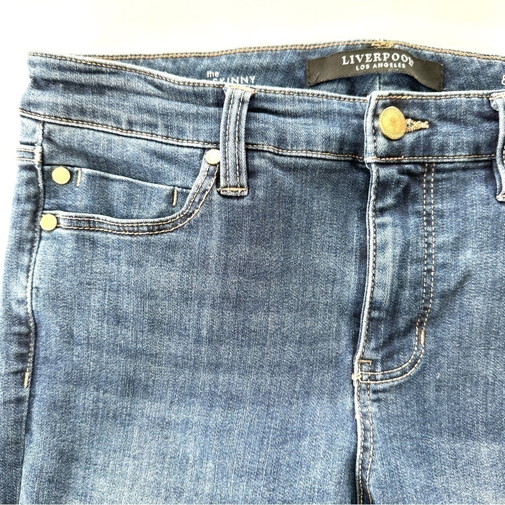 Liverpool “the ankle  skinny” jeans in stretch denim, medium rise - Picture 6 of 14